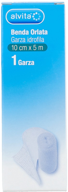 BENDA IN GARZA IDROFILA ORLATA ALVITA 10X500CM - farmanauta.it