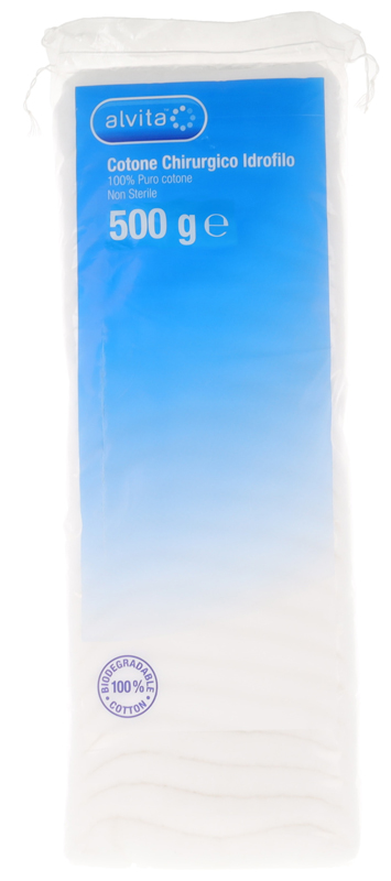 COTONE CHIRURGICO IDROFILO ALVITA 100% PURO COTONE 500 G - farmanauta.it