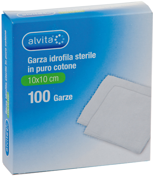 ALVITA GARZA COMPRESSA IDROFILA 10X10CM 100 PEZZI - farmanauta.it