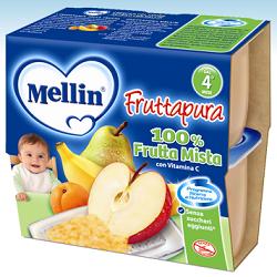 MELLIN FRUTTA PURA FRUTTA MISTA 100 G 4 PEZZI - farmanauta.it