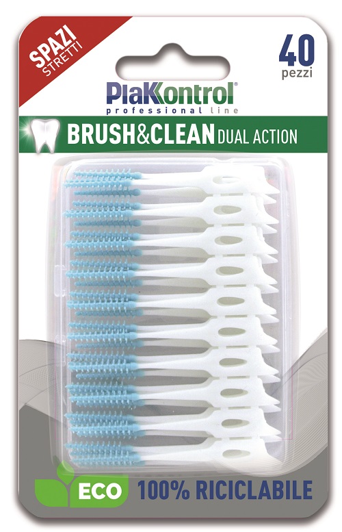 PLAKKONTROL BRUSH & CLEAN SCOVOLINI SPAZI STRETTI 40 PEZZI - farmanauta.it