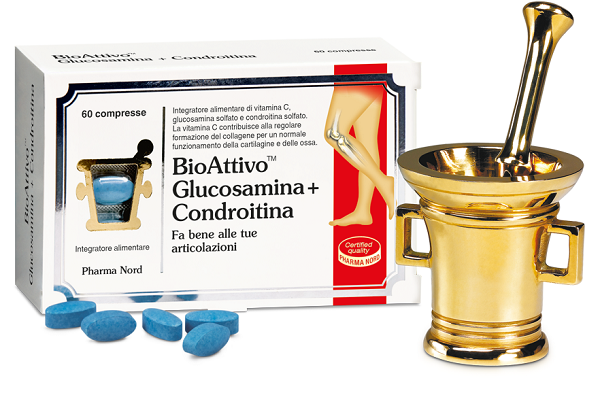 BIOATTIVO GLUCOSAMINA + CONDROITINA 60 COMPRESSE - farmanauta.it