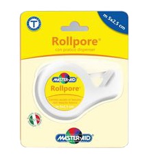 CEROTTO IN ROCCHETTO MASTER-AID ROLLPORE TESSUTO NON TESSUTO CON DISPENSER 2,5CM X 5 M - farmanauta.it