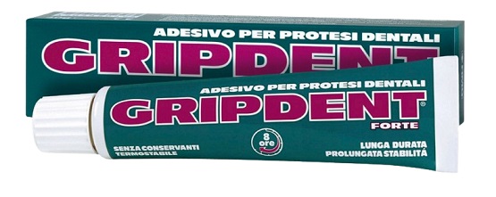 GRIPDENT FORTE ADESIVO PER PROTESI DENTARIA 40 G - farmanauta.it
