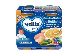MELLIN OMOGENEIZZATO CENA POLLO VERDURE 2 PEZZI 200 G - farmanauta.it