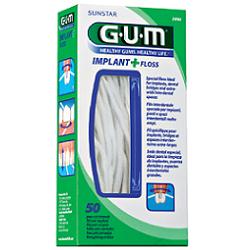 GUM IMPLANT + FLOSS FILO INTERDENTALE 50 PEZZI - farmanauta.it