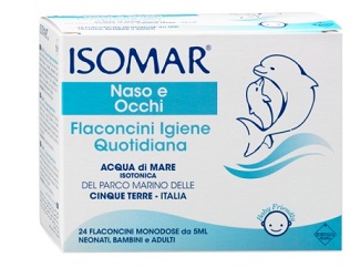 ISOMAR SOLUZIONE ISOTONICA ACQUA MARE IGIENE QUOTIDIANA 24 FLACONCINI MONODOSE 5 ML - farmanauta.it