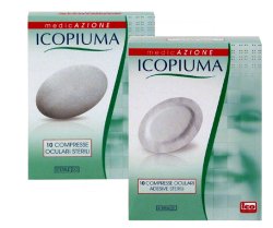 ICOPIUMA GARZA COMPRESSA OCULARE DI COTONE 10 PEZZI - farmanauta.it