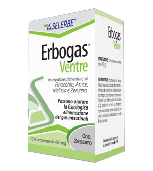 ERBOGAS VENTRE 100 COMPRESSE - farmanauta.it