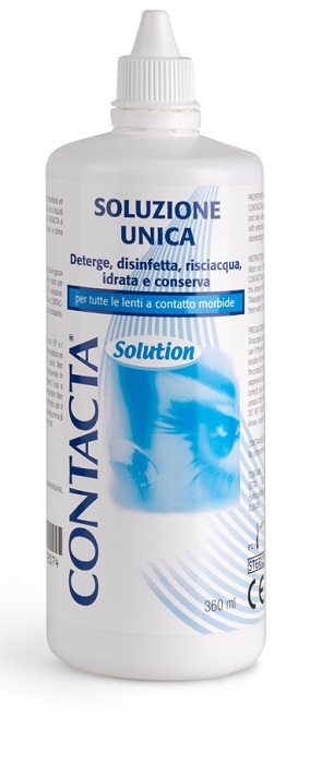 SOLUZIONE UNICA ISOTONICA PER LENTI A CONTATTO CONTACTA DA 360 ML - farmanauta.it