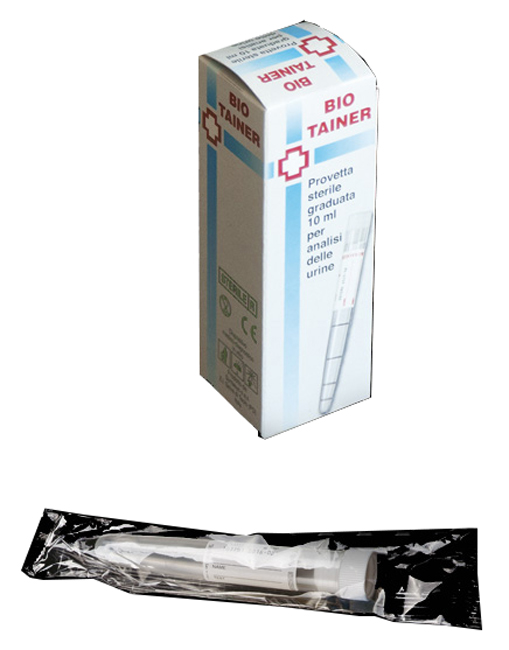 BIO TAINER PROVETTA STERILE PER URINA 10 ML - farmanauta.it