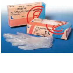 GUANTO IN VINILE CONFORT MISURA LARGE ANTIADERENTE BIOCOMPATIBILE UTILIZZABILE ANCHE A CONTATTO CON SOSTANZE ALIMENTARI 100 PEZZI - farmanauta.it