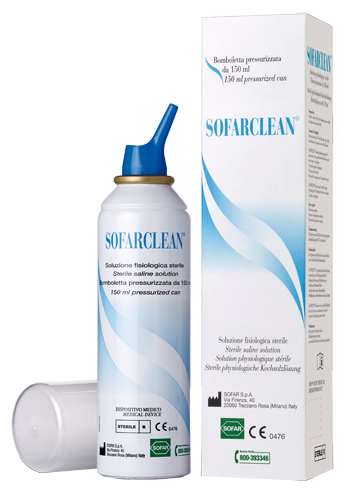 SOLUZIONE FISIOLOGICA SOFARCLEAN 150ML IN BOMBOLETTA PRESSURIZZATA - farmanauta.it