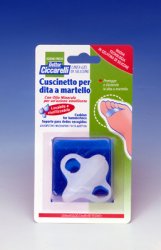 CUSCINETTO PER DITA A MARTELLO REALIZZATO IN GEL DI SILICONEBIANCO SEMITRASPARENTE SAGOMATA PER PROTEGGERE E DISTENDERE LE DITA CONTRATTE IGIENEPIEDE 2 PEZZI - farmanauta.it