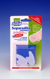 SEPARADITA ANATOMICO PER PIEDE REALIZZATO IN GEL DI SILICONE BIANCO SEMITRASPARENTE SAGOMATO IGIENEPIEDE 2 PEZZI - farmanauta.it