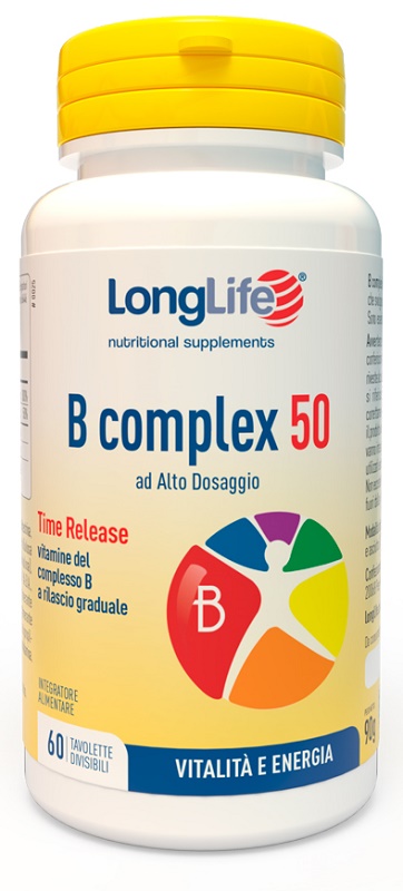 LONGLIFE B COMPLEX 50 RILASCIO GRADUALE 60 TAVOLETTE DIVISIBILI - farmanauta.it