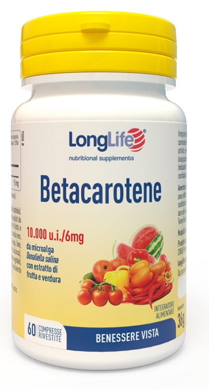 LONGLIFE BETACAROTENE 60 COMPRESSE - farmanauta.it
