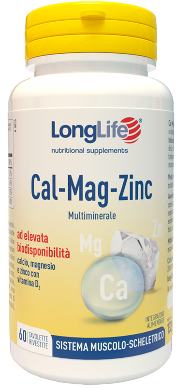 LONGLIFE CAL MAG ZINC 60 TAVOLETTE - farmanauta.it