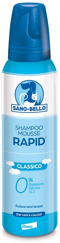 SANO E BELLO SHAMPOO MOUSSE RAPID CLASSICO FLACONE 300 ML PER LAVAGGIO SENZ'ACQUA - farmanauta.it