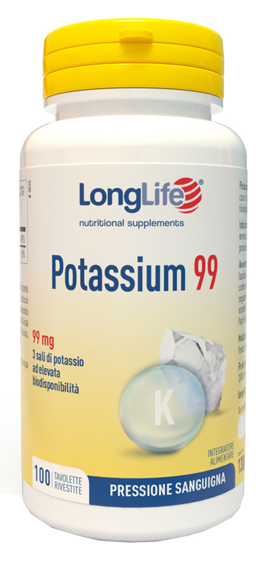 LONGLIFE POTASSIUM 99 100 TAVOLETTE RIVESTITE - farmanauta.it