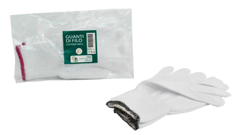 GUANTO DI FILO COTONE 100% BIANCO PER ALLERGIE DERMATOLOGICHE 7 1 PAIO - farmanauta.it
