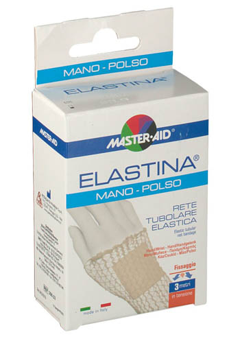 RETE TUBOLARE ELASTICA IPOALLERGENICA MASTER-AID ELASTINA MANO/POLSO 3 MT IN TENSIONE CALIBRO 3 CM - farmanauta.it