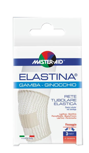 RETE TUBOLARE ELASTICA IPOALLERGENICA MASTER-AID ELASTINA GAMBA/GINOCCHIO 3 MT IN TENSIONE CALIBRO 5 CM - farmanauta.it