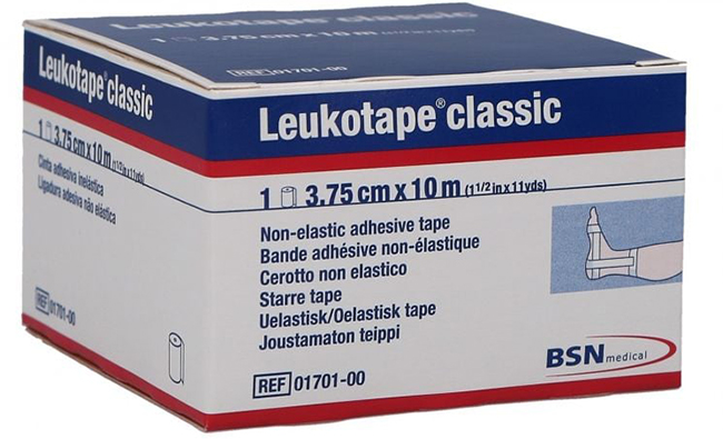 LEUKOTAPE BENDA ANELASTICA PER BENDAGGI FUNZIONALI 3,75X100 CM - farmanauta.it
