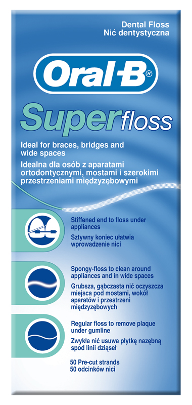 ORALB SUPERFLOSS FILO INTERDENTALE 50 FILI - farmanauta.it