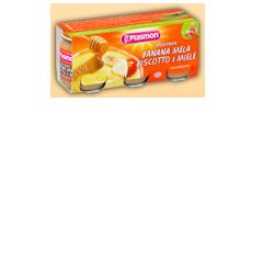 PLASMON OMOGENEIZZATO BANANA/MELA/BISCOTTI/MIELE 120 G X 3 PEZZI - farmanauta.it