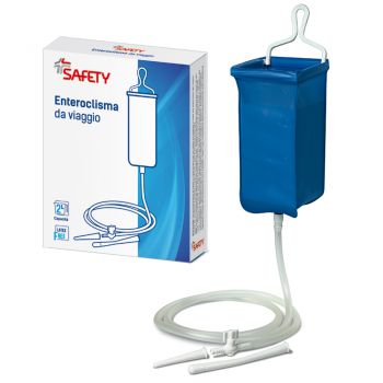 ENTEROCLISMA DA VIAGGIO KLISTER IN GOMMA CON CANNULA ANALE EVAGINALE 2 LITRI - farmanauta.it