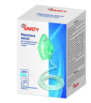 MASCHERA PER OSSIGENOTERAPIA CON TUBO 200CM - farmanauta.it