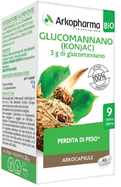 ARKO CAPSULE GLUCOMANNANO BIO 45 CAPSULE - farmanauta.it