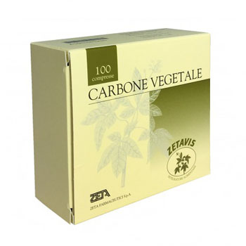 ZETAVIS CARBONE VEGETALE 100 COMPRESSE - farmanauta.it