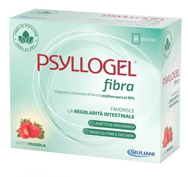 PSYLLOGEL FIBRA FRAGOLA 20 BUSTINE - farmanauta.it