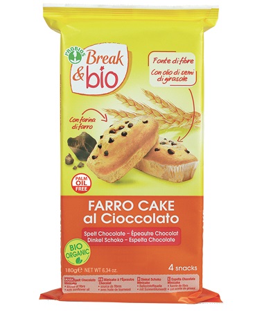 BREAK & BIO FARRO CAKE AL CIOCCOLATO 4 X 45 G - farmanauta.it