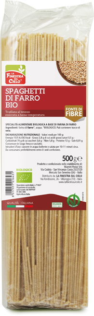 SPAGHETTI DI FARRO BIO 500 G - farmanauta.it