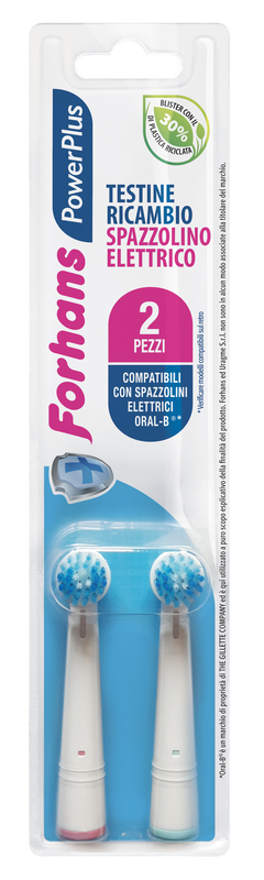 FORHANS POWER PLUS TESTINA 2 PEZZI RICAMBIO - farmanauta.it
