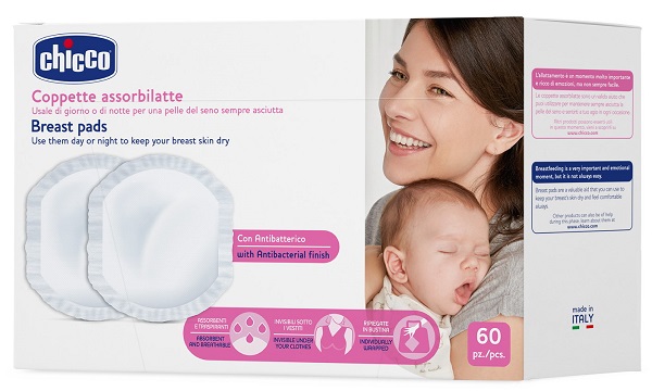 CHICCO COPPETTA ASSORBILATTE ANTIBATTERICA 60 PEZZI - farmanauta.it