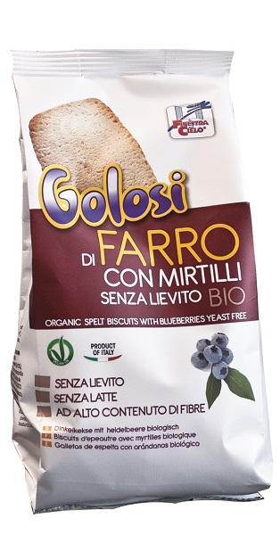 FSC I GOLOSI BISCOTTI DI FARRO E MIRTILLI BIO SENZA LIEVITO VEGAN SENZA LATTE 250 G - farmanauta.it