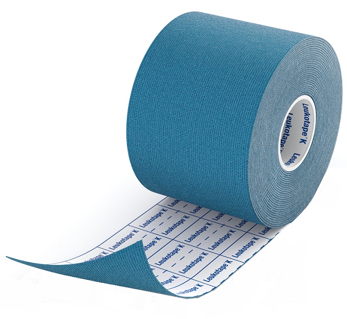 BENDA ADESIVA LEUKOTAPE K PER TAPING FISIOTERAPICO LARGHEZZA 5 CM LUNGHEZZA 5 M COLORE BLU IN ROTOLO - farmanauta.it