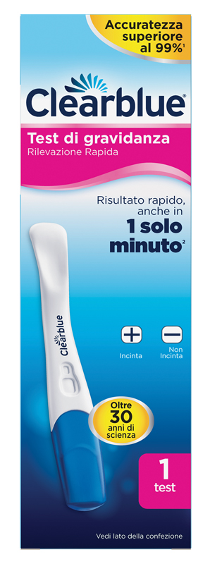 TEST DI GRAVIDANZA CLEARBLUE RILEVAZIONE RAPIDA 1 PEZZO - farmanauta.it