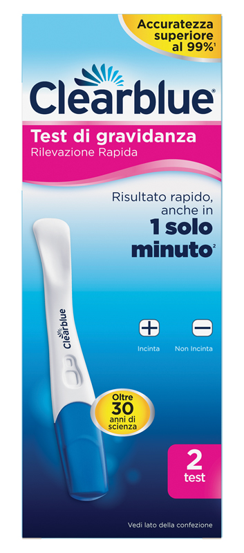TEST DI GRAVIDANZA CLEARBLUE PREGN VISUAL STICK CB6 2CT IT - farmanauta.it