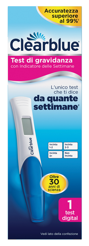 TEST DI GRAVIDANZA CLEARBLUE CON INDICATORE DELLE SETTIMANE 1 PEZZO - farmanauta.it