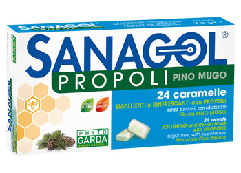 SANAGOL PROPOLI PINO MUGO 24 CARAMELLE - farmanauta.it