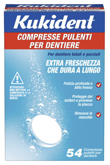 KUKIDENT CLEANSER FRESCH 88 COMPRESSE PULIZIA PROTESI DENTARIE - farmanauta.it