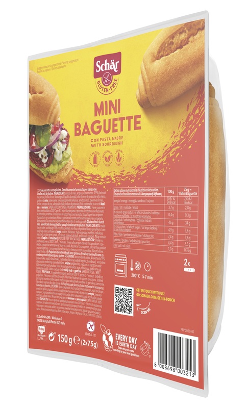 SCHAR DUO MINI-BAGUETTE 150 G - farmanauta.it