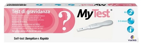 TEST DI GRAVIDANZA RAPIDO HCG MYTEST 2 PEZZI - farmanauta.it