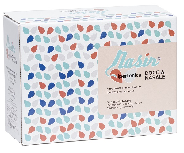 DOCCIA NASALE NARIS CON SOLUZIONE FISIOLOGICA IPERTONICA 8 SACCHE 250 ML + 1 BLISTER - farmanauta.it