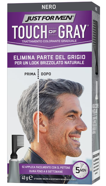 JUST FOR MEN TOUCH OF GRAY NERO 40 G - farmanauta.it